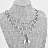 Triple Strand White Lace Agate Necklace