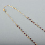 Ruby Rosary Chain Necklace