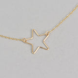 Gold Wire Star Necklace