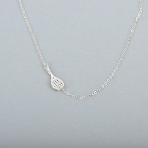 Sideways Tennis Racquet Necklace