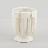 White Terrazzo Earrings