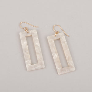 White Terrazzo Earrings