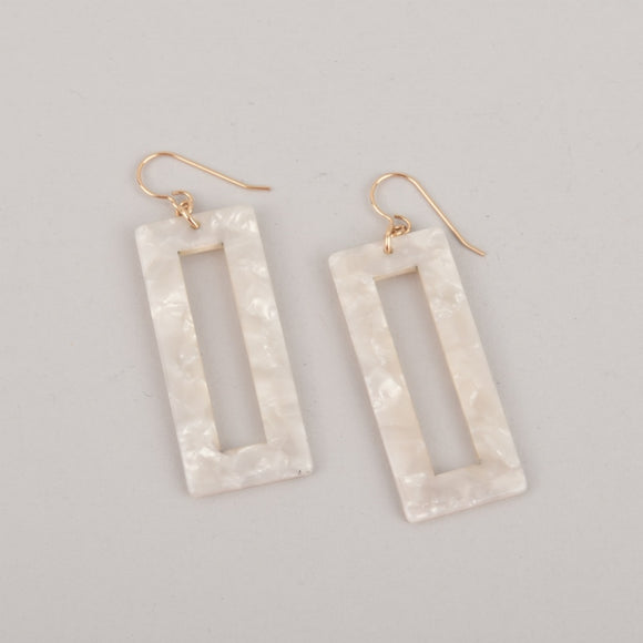 White Terrazzo Earrings