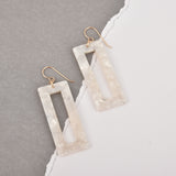 White Terrazzo Earrings