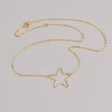 Gold Wire Star Necklace