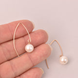 Gold Pearl Drop Earrings