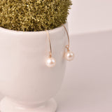 Gold Pearl Drop Earrings