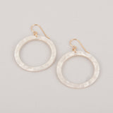 White Hoops Terrazzo Earrings