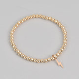 Kayla With Lightening Bolt Gold Beaded Bracelet