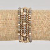 Kara Gold Beaded Gemstone Bracelet