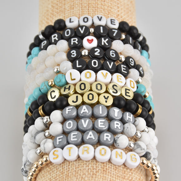 Gemstone WORD Bracelet