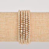 Kaitlyn Five Stack Gold Beaded Bracelet