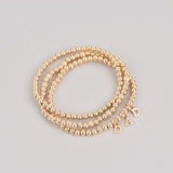 Kayla With Letter Gold Beaded Bracelet