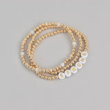 Kylie Gold Beaded Gemstone Bracelet