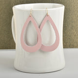 Pink Leather Earrings