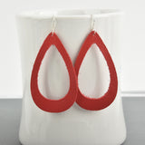 Red Leather Earrings