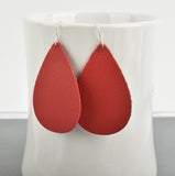 Red Leather Earrings