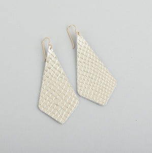 Champagne metallic oblong diamond Earrings