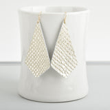 Champagne metallic oblong diamond Earrings
