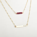 Mini Gemstone Bar Necklace