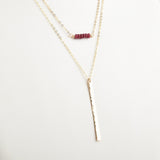 Mini Gemstone Bar Necklace