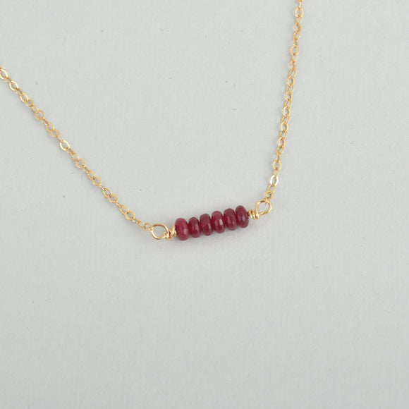 Mini Gemstone Bar Necklace