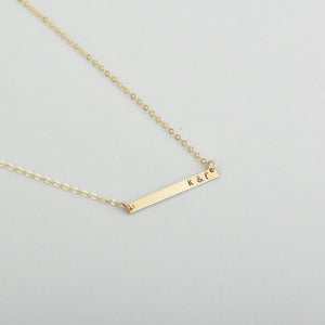 Personalized Skinny Bar Necklace