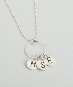 Hand-stamped Disc Infinity Circle Necklace